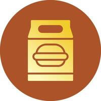 Lunch Bag Creative Icon Design vector