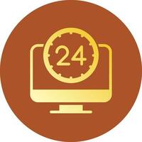 24 7 Monitoring Creative Icon Design vector