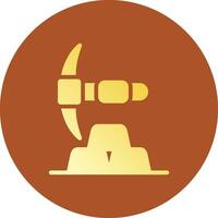 diseño de icono creativo de mina de oro vector
