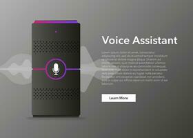 Voice assistant, great design for any purposes. Technology object. Abstract background. Vector illustration.