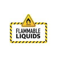 amarillo ilustración de inflamable líquidos en blanco fondo. vector ilustración. fuego fuego