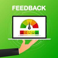 Feedback vector concept. Rank, level of satisfaction rating. Vector illustration