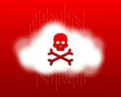 Virus cloud. Searching virus. Microbe icon Cyber secure vector