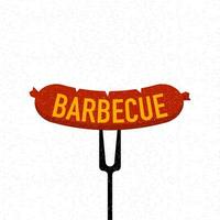 barbacoa tiempo, fiesta. parilla o parrilla herramienta. vector ilustración.