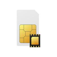 Digital e sim chip motherboard digital chip. Modern icon. White background. Vector template. Communication icon symbol.