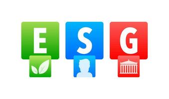 esg - ambiental, social, y corporativo gobernancia. socialmente responsable invertir estrategia vector