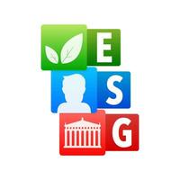 ESG - Environmental, social, and corporate governance. Socially responsible investing strategy vector