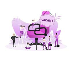 Office chair. We Are Hiring, Vacant positions. Hiring and recruiting vector