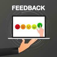 Feedback vector concept. Rank, level of satisfaction rating. Vector illustration