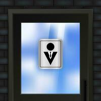 WC door plate symbol. Men, women restroom. Vector illustration.