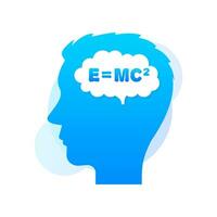 Black equivalence of mass formula. Science icon set vector