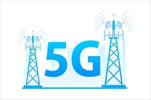 5g network technology. Internet systems telecommunication service vector