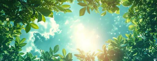 AI generated colorful banner against the sky photo