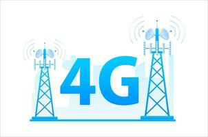 4g network technology. Internet systems telecommunication service vector