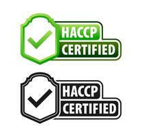 HACCP Certified, Hazard Analysis Critical Control Points. Confirmation of a high level of safety and quality vector