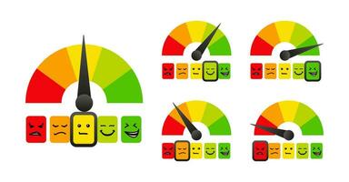 Customer satisfaction rating scale. Feedback in form of emotions. Measuring and Improving Customer Experience for Business Growth vector