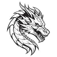 Dragon face sketch hand drawn ,Symbol and sign of new year vector