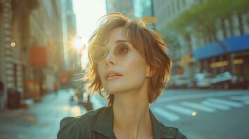 AI generated fashion photo, low angle shot , full focus, realistic photo