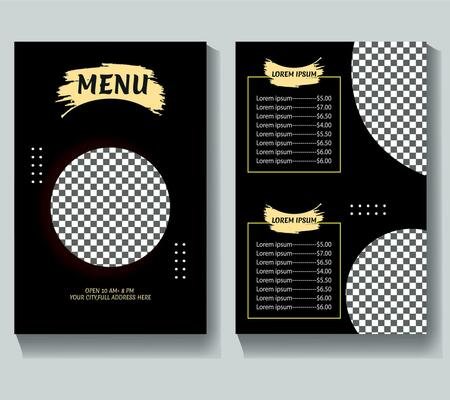 restaurant menu design template for restaurant business
