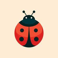 ladybug flat design illustration vector