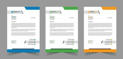 Free Vector Modern Creative Professional Business and Corporate Letterhead Template Design