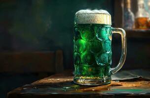 AI generated st patrick's day and beer in ireland, st patrick's day and irish beer photo