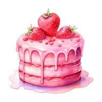 AI generated Piece of Cake with a Heart. AI Generated Image png