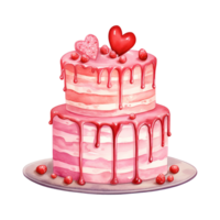 AI generated Cake with a Heart. AI Generated Image png