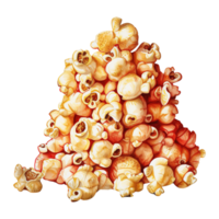 AI generated Pile of Popcorn. AI Generated Image png