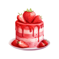 AI generated Piece of Cake with a Heart. AI Generated Image png