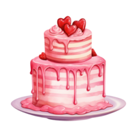 AI generated Cake with a Heart. AI Generated Image png