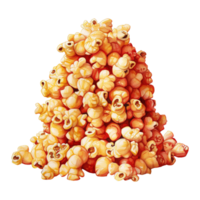 AI generated Pile of Popcorn. AI Generated Image png