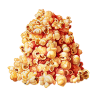 AI generated Pile of Popcorn. AI Generated Image png