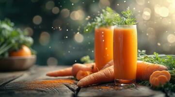 AI generated carrot juice recipes photo