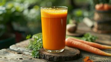 AI generated carrot juice recipes photo