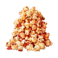 AI generated Pile of Popcorn. AI Generated Image png