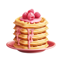 ai generato pila di Pancakes con lampone. ai generato Immagine png