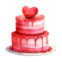 AI generated Cake with a Heart. AI Generated Image png