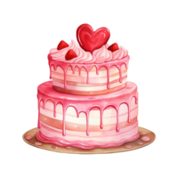 AI generated Cake with a Heart. AI Generated Image png