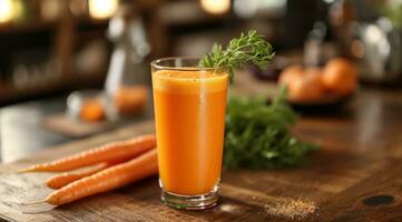 AI generated carrot juice recipes photo