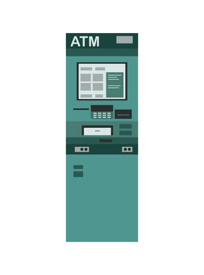 ATM machine isolated on white