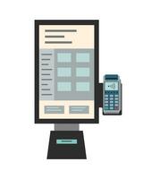 Kiosk for self ordering and self payment vector