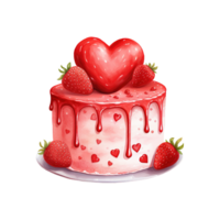 AI generated Piece of Cake with a Heart. AI Generated Image png