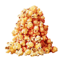 AI generated Pile of Popcorn. AI Generated Image png