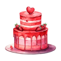 AI generated Cake with a Heart. AI Generated Image png