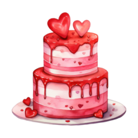 AI generated Cake with a Heart. AI Generated Image png