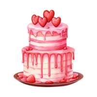 AI generated Cake with a Heart. AI Generated Image png