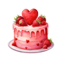 AI generated Piece of Cake with a Heart. AI Generated Image png