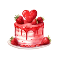 AI generated Piece of Cake with a Heart. AI Generated Image png