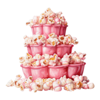 ai généré pop corn seau avec rose Popcorn. ai généré image png